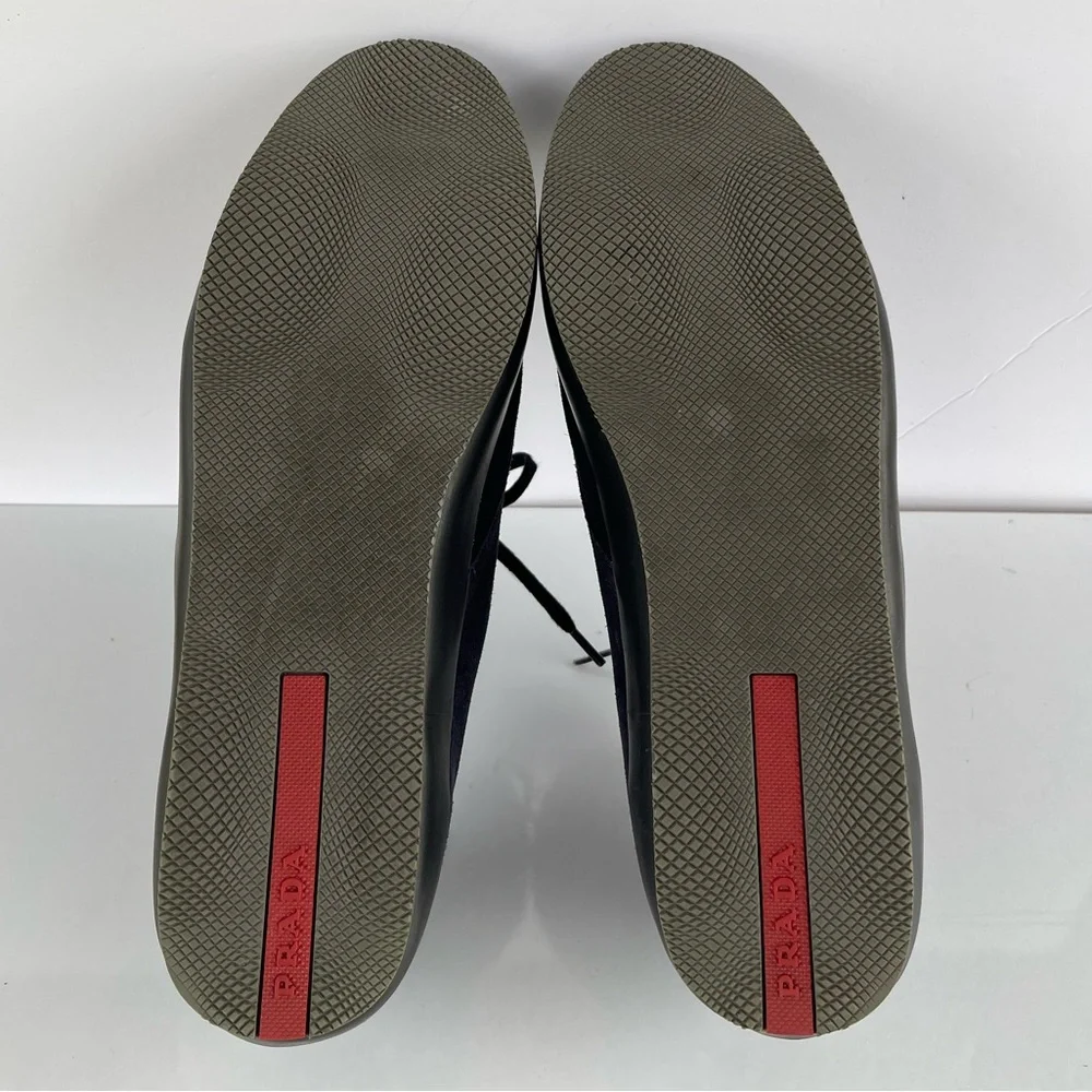 Prada Black Chukka Boots Suede Finish